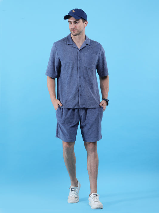 Cobalt Ease Cotton Terry Co-ord Set